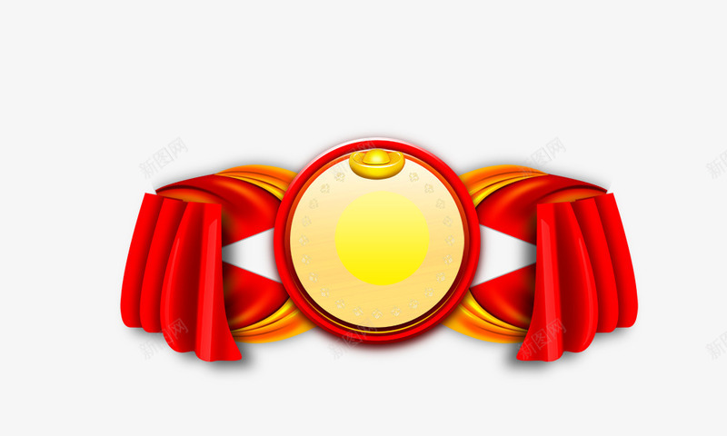 丝绸鼓psd免抠素材_88icon https://88icon.com 丝绸 喜庆 红绸带 鼓