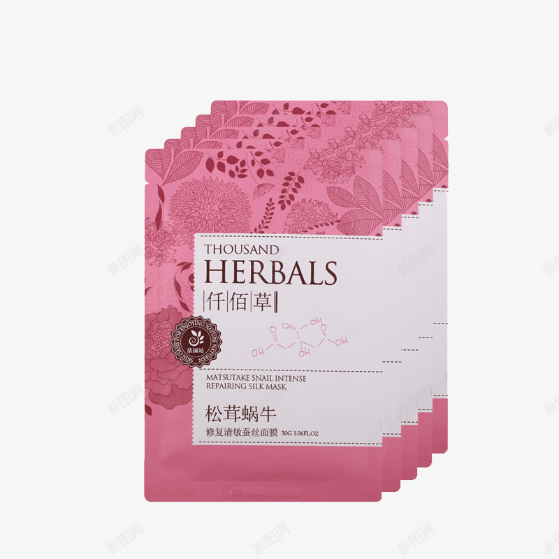 修复清敏蚕丝面膜png免抠素材_88icon https://88icon.com 产品实物 仟佰草 护肤用品 松茸蜗牛 面膜