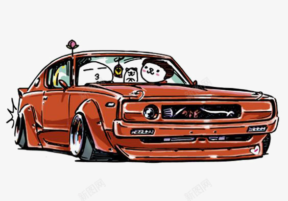 跑车png免抠素材_88icon https://88icon.com AE86 卡通跑车 手绘跑车 汽车 秋名山车神 老司机