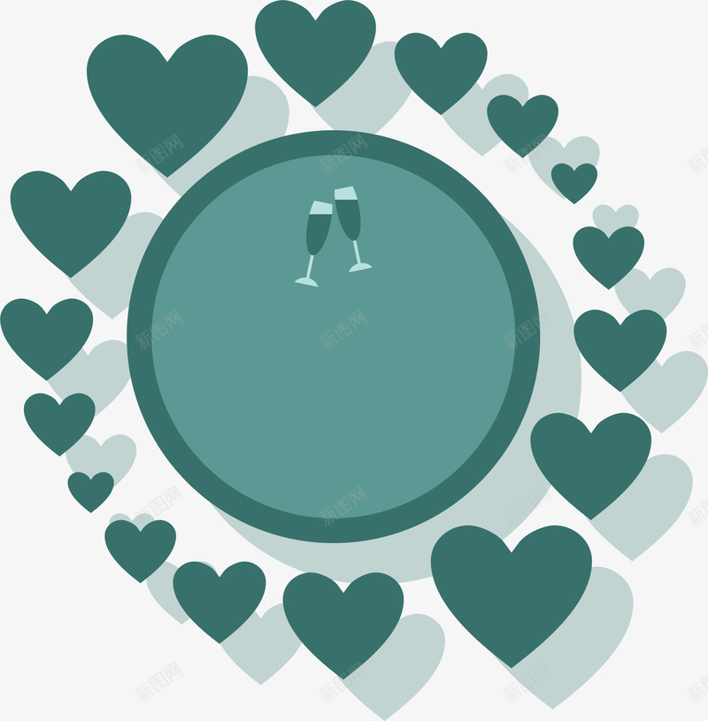 绿色爱心圆圈png免抠素材_88icon https://88icon.com 免抠PNG 圆圈 爱心 绿色 边框纹理 酒杯