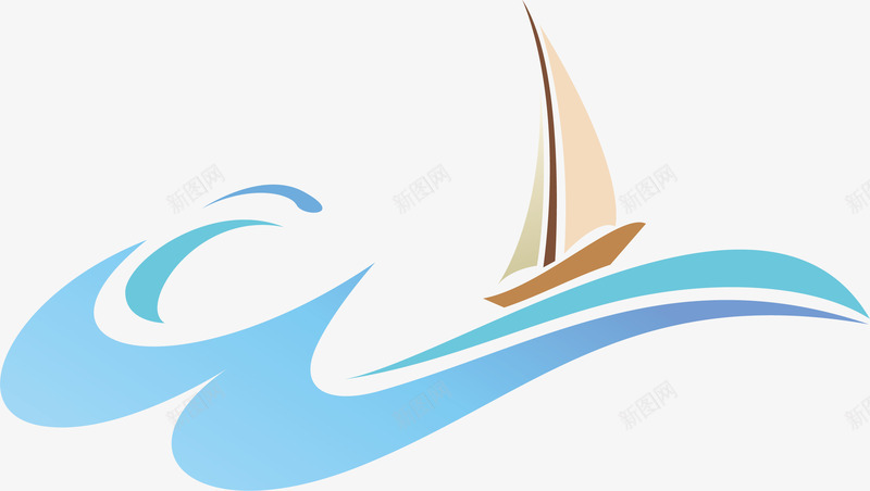 帆船卡通png免抠素材_88icon https://88icon.com 卡通 大海浪 日本海浪 日本海浪图 海水 船帆