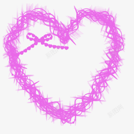 紫色蝴蝶结边框psd免抠素材_88icon https://88icon.com 七夕 情人节 浪漫 照片装饰 相框 紫色