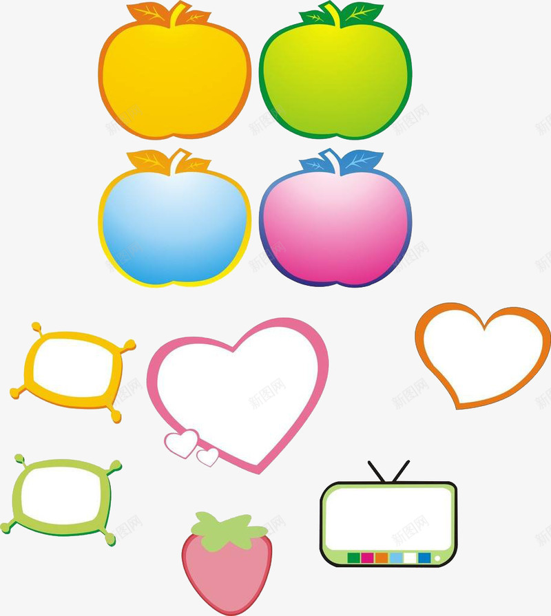 卡通标题组png免抠素材_88icon https://88icon.com 卡通标题 标题 集合 题目 题目标签