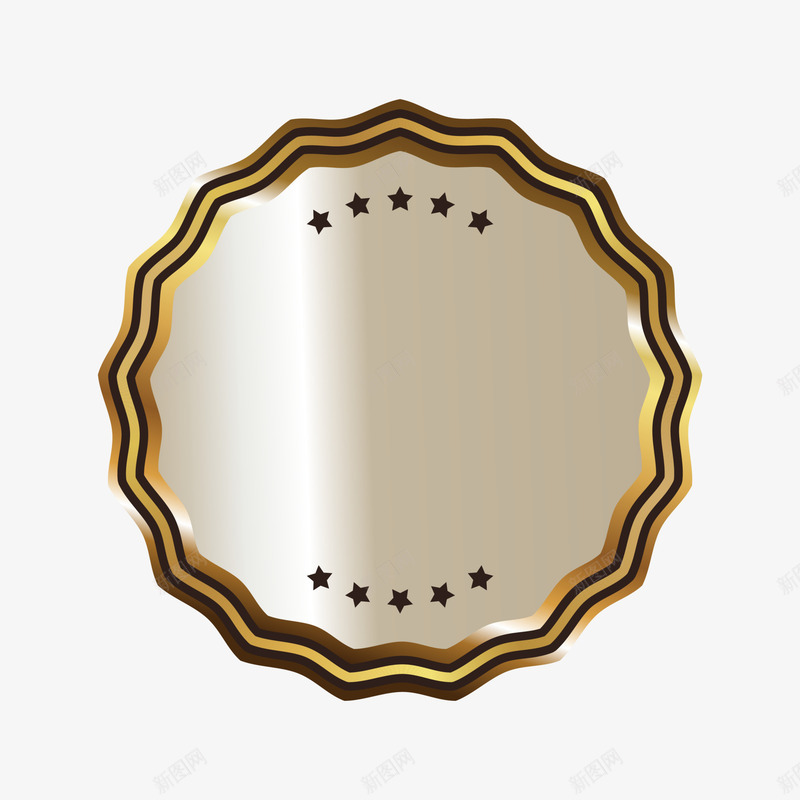 白色圆圈卡片png免抠素材_88icon https://88icon.com 圆圈卡片 波浪纹 白色卡片 白色圆圈 金色光晕 黑色星星