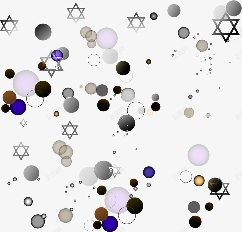 多彩六芒星圆圈png免抠素材_88icon https://88icon.com 免抠PNG 六芒星 圆圈 多彩 背景 边框纹理
