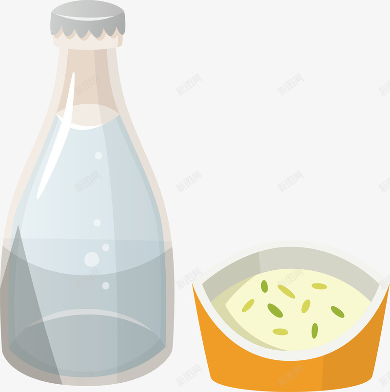 牛奶早餐手绘卡通矢量图ai免抠素材_88icon https://88icon.com 健康 卡通 奶瓶 手绘 早餐 牛奶 玻璃杯 碗盘 食品 矢量图