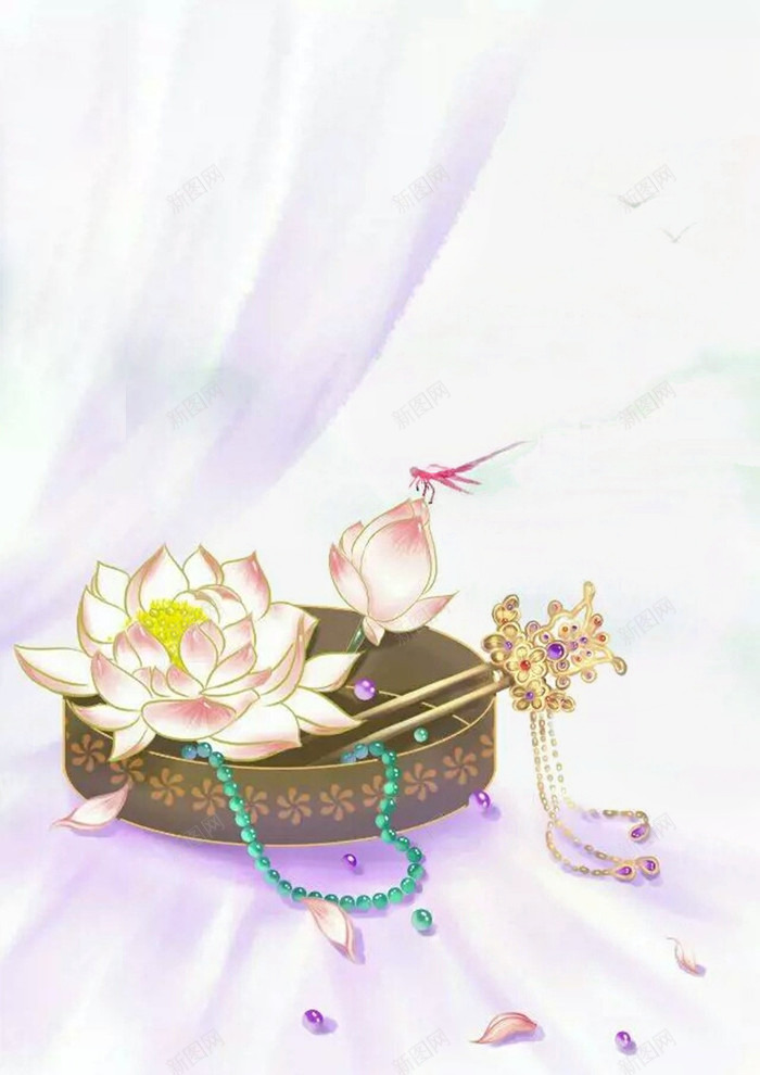 手绘荷花小说插画png免抠素材_88icon https://88icon.com 小说 插画 荷花