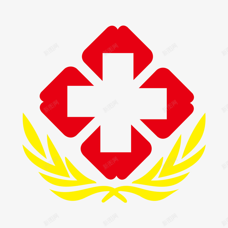 卡通红十字黄色叶子矢量图ai免抠素材_88icon https://88icon.com 健康 关爱 医生 医疗 医院 矢量红十字 红色 红色矢量 黄色叶子 矢量图