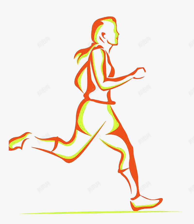 运动剪影png免抠素材_88icon https://88icon.com 剪影 奔跑 女性健康 跑步 运动