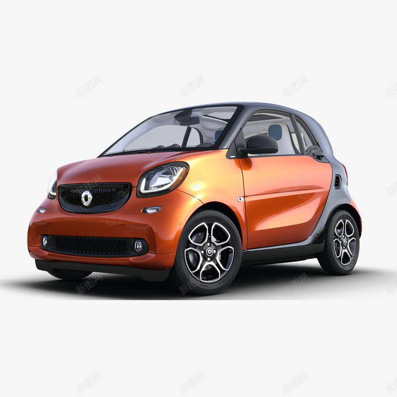 奔驰smartpng免抠素材_88icon https://88icon.com 侧面 奔驰smart 小车 橙色 汽车 轿车