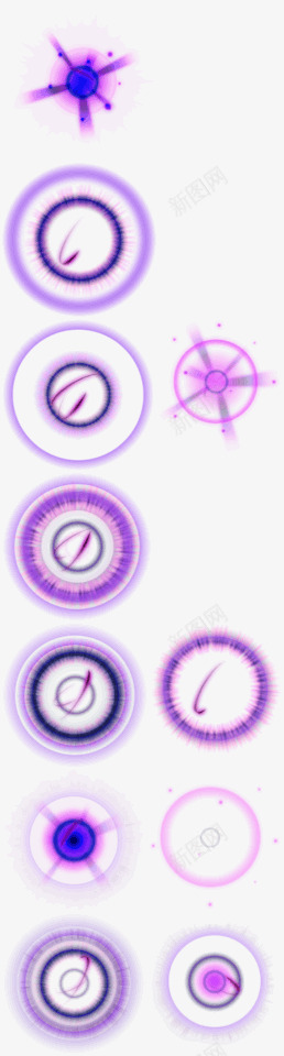 Q版手游特效png免抠素材_88icon https://88icon.com 光效 圆圈 特效 紫色
