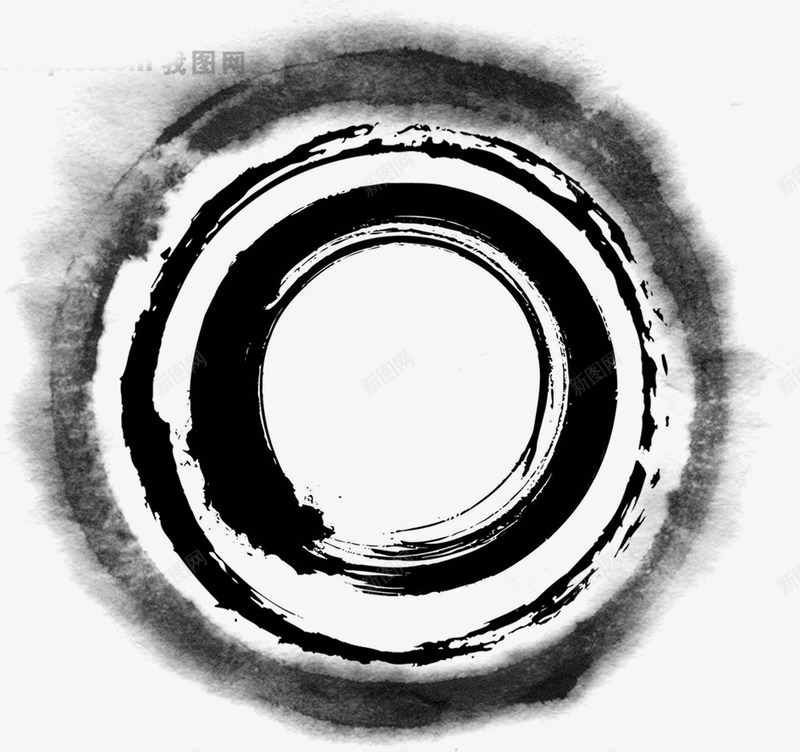 中国风水墨png免抠素材_88icon https://88icon.com 中国风 毛笔 水墨 笔触 黑白