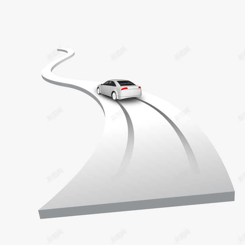 行驶在路面png免抠素材_88icon https://88icon.com 弯曲道路 汽车 车轮痕迹