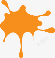 橙色的喷溅形状合成png免抠素材_88icon https://88icon.com 合成 喷溅 形状 橙色