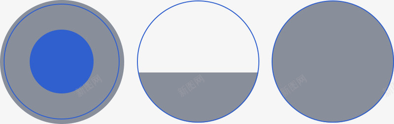 灰色圆圈蓝色线条png免抠素材_88icon https://88icon.com 圆圈 灰色 线条 蓝色