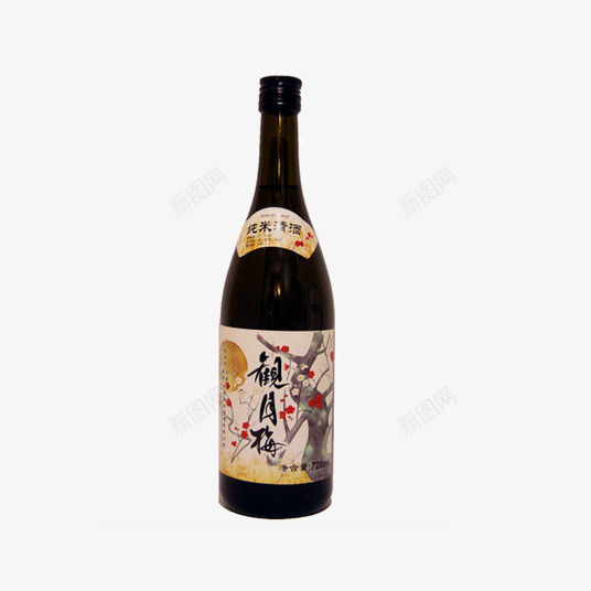 日本独资清酒png免抠素材_88icon https://88icon.com 日本甘强监制 爱丹 纯米清酒 观月梅