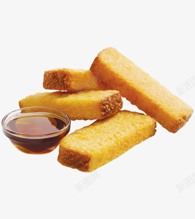 吐司条和蜂蜜png免抠素材_88icon https://88icon.com 健康 早餐 美味 食物