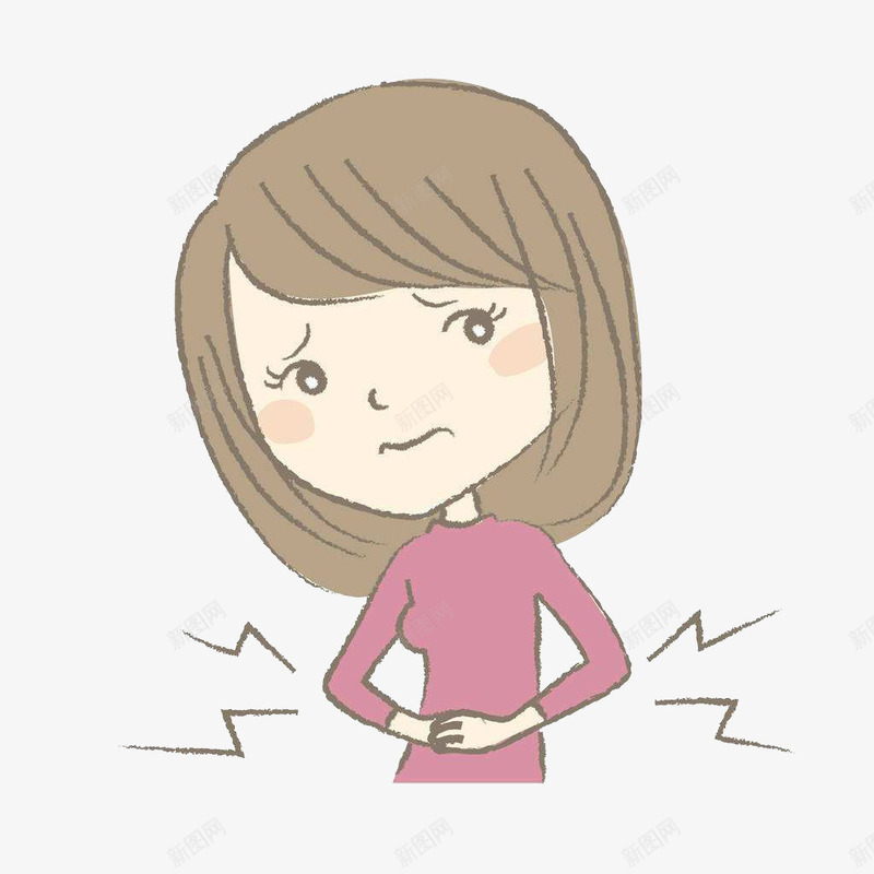 疼痛难受的女孩png免抠素材_88icon https://88icon.com 不舒服 健康 医疗医药 宿便 教育 生病病痛 疼痛 装饰 难受