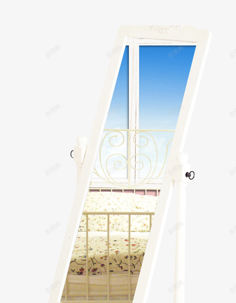 镜子里的床和天空png免抠素材_88icon https://88icon.com 天空 床 手绘 镜子