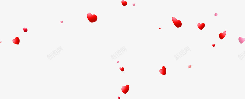 七夕效果爱心漂浮png免抠素材_88icon https://88icon.com 效果 漂浮 爱心