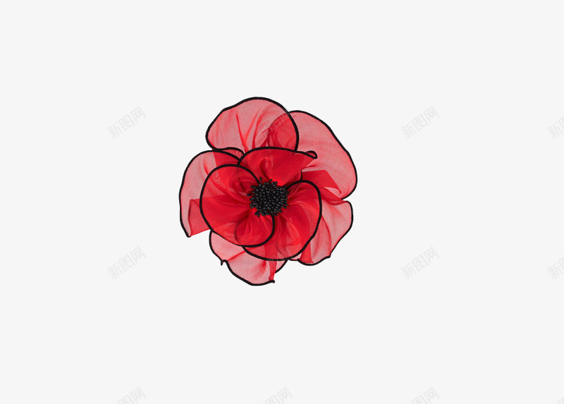红色丝绸花朵png免抠素材_88icon https://88icon.com 假花 花 花儿 花朵 装饰花
