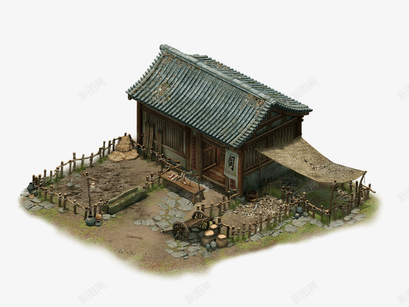 中国风游戏场景建筑png免抠素材_88icon https://88icon.com 2D 中国风 场景 建筑 模型 游戏
