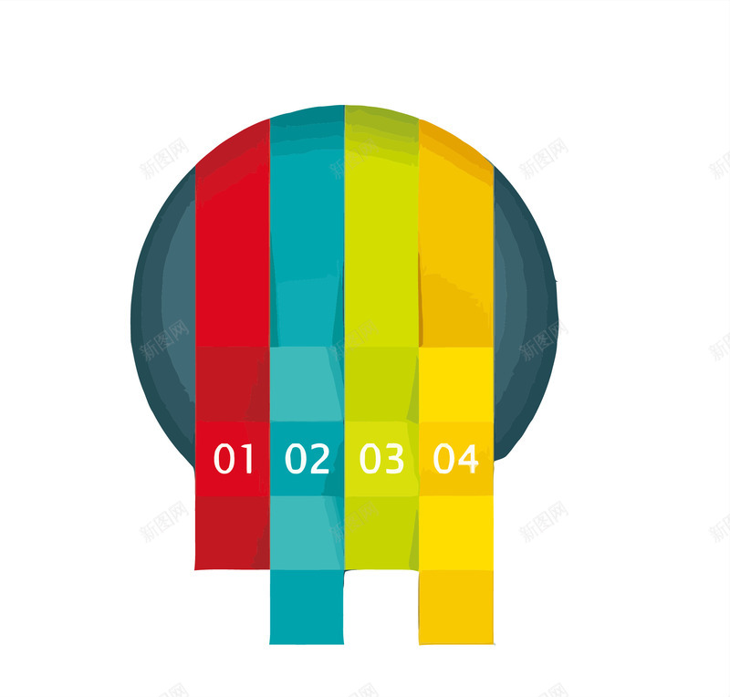 圆圈里面掉出长条png免抠素材_88icon https://88icon.com PPT PPT矢量 元素 免费PNG图片 免费下载 圆圈 扁平化 数据 矢量PNG 编号