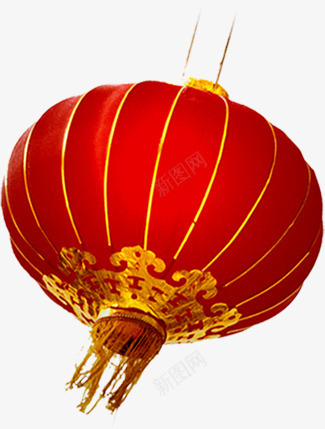 红色花纹新年灯笼装饰png免抠素材_88icon https://88icon.com 新年 灯笼 红色 花纹 装饰