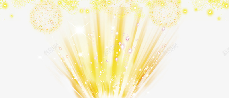 黄色烟花黄色光束png免抠素材_88icon https://88icon.com 光束 姜黄色 烟花 金色 黄色