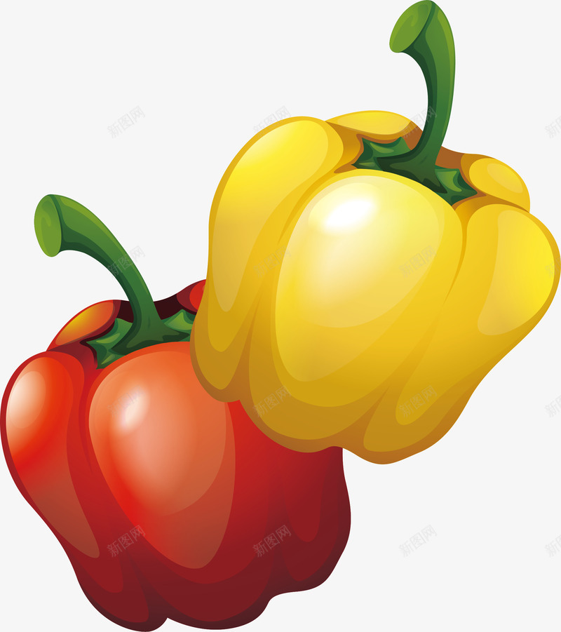 彩色的辣椒矢量图eps免抠素材_88icon https://88icon.com 大辣椒 彩色辣椒 新鲜辣椒 灯笼椒 矢量png 蔬菜 矢量图