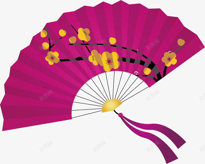 梅花跳广场舞扇子png免抠素材_88icon https://88icon.com 中国风扇子 古典扇子 古风扇子 日本扇子 花朵 装饰 跳广场舞扇子