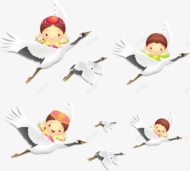 在天空中飞翔png免抠素材_88icon https://88icon.com 卡通 天空 飞翔