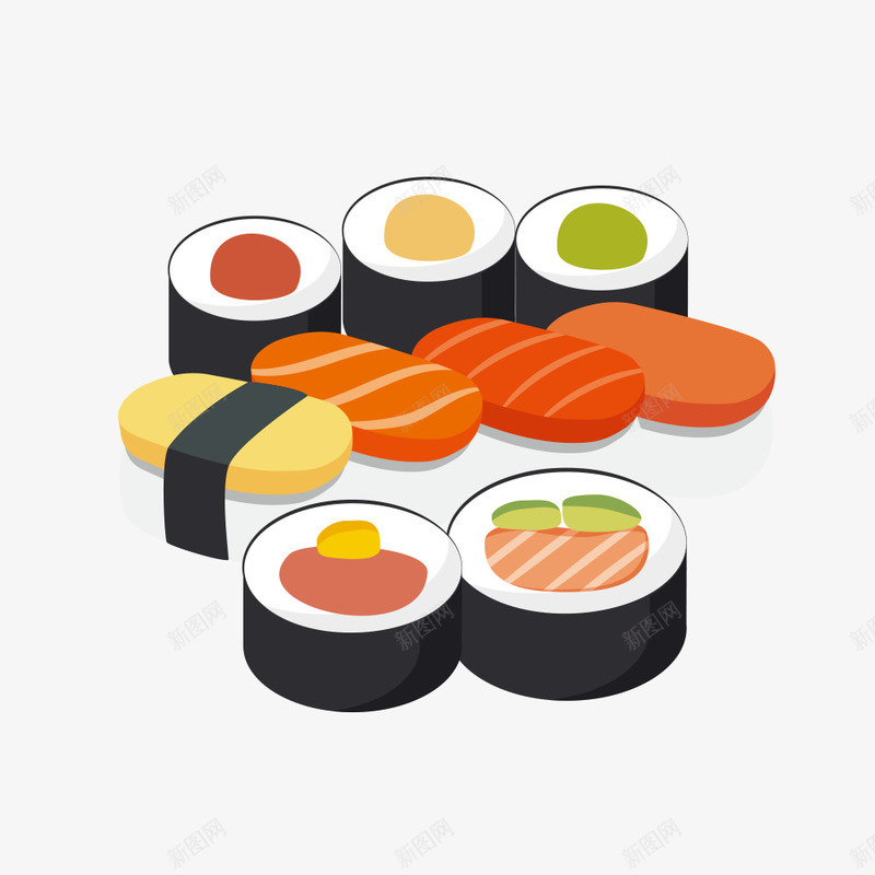 日本美食卡通寿司png免抠素材_88icon https://88icon.com 卡通 寿司 日本 矢量素材 美食