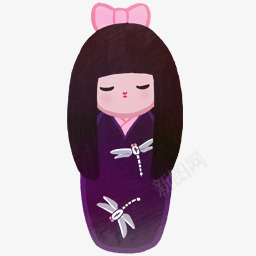 日本少女png免抠素材_88icon https://88icon.com 和服少女 少女 手绘女孩