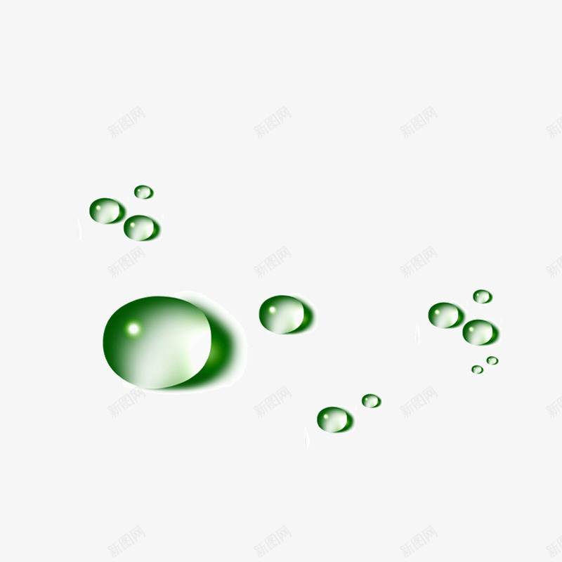 水珠绿色png免抠素材_88icon https://88icon.com 水珠 水花 绿色 绿色水珠