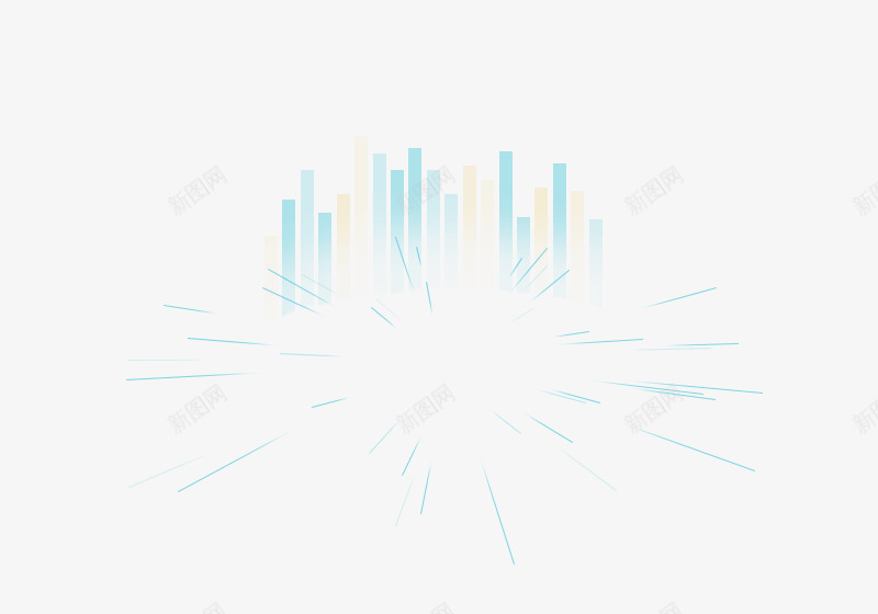 蓝色手绘艺术烟花建筑png免抠素材_88icon https://88icon.com 建筑 烟花 艺术 蓝色
