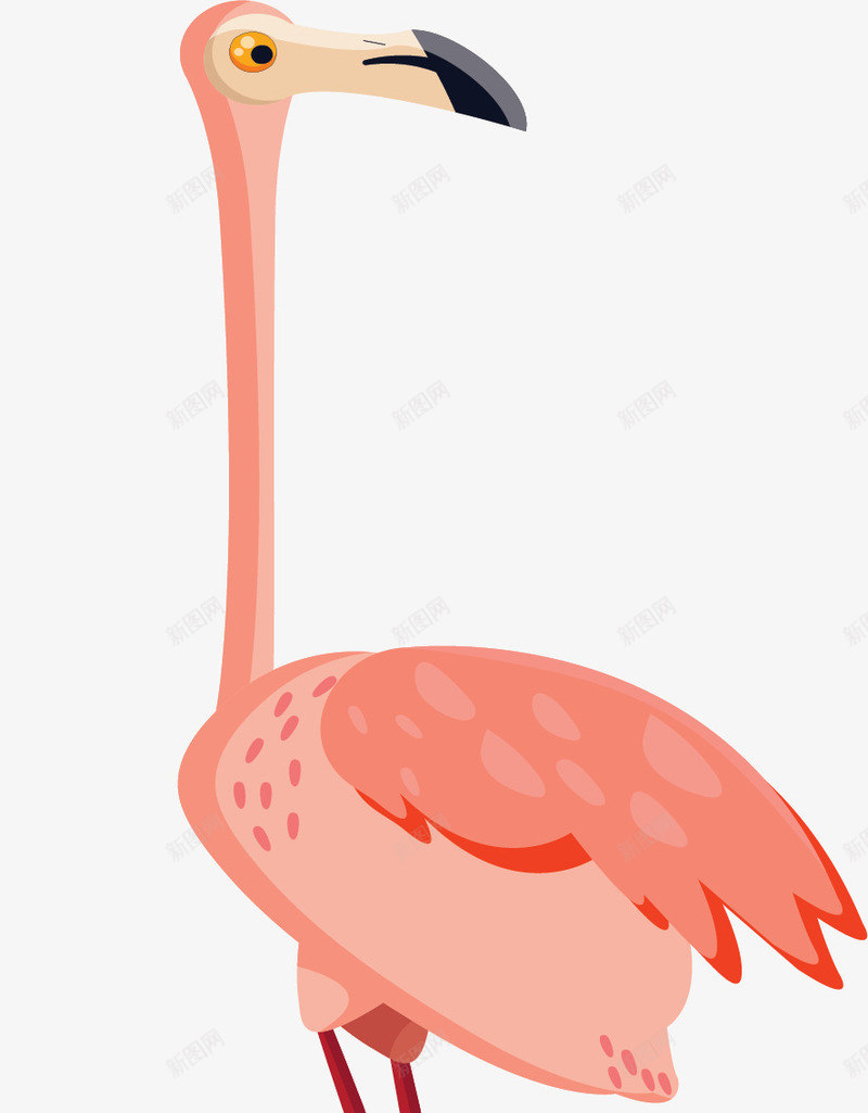 回头张望的火烈鸟矢量图ai免抠素材_88icon https://88icon.com 回头火烈鸟 夏天 火烈鸟 火焰鸟 矢量png 矢量图 粉红色 粉色火烈鸟
