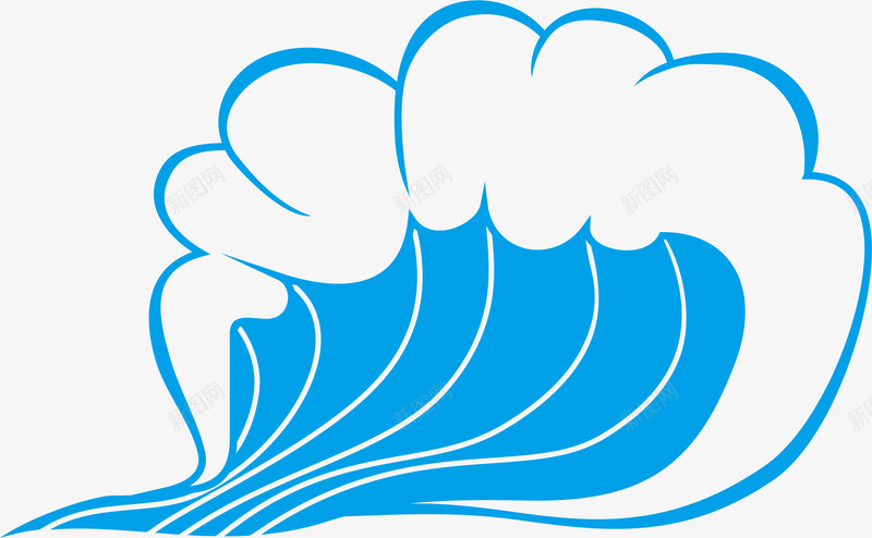 蓝色浪花矢量图ai免抠素材_88icon https://88icon.com 卡通 大海浪 日本海浪 日本海浪图 浪花 蓝色 矢量图