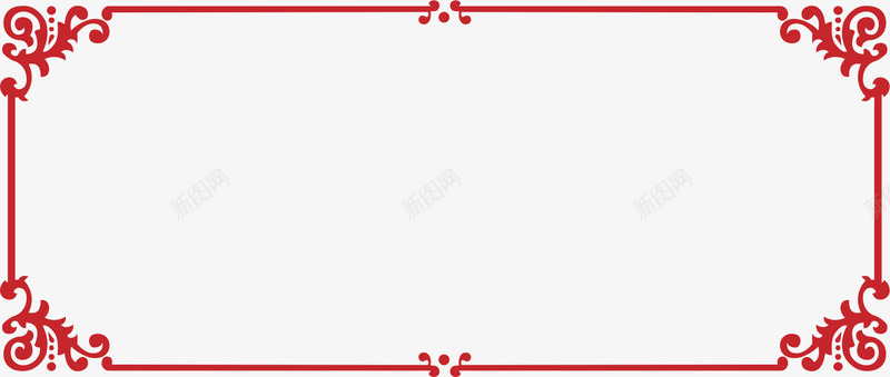红色边框矢量图eps免抠素材_88icon https://88icon.com 彩色边条 欧式 欧式边条 红色 红色边条 装饰边条 边条 矢量图