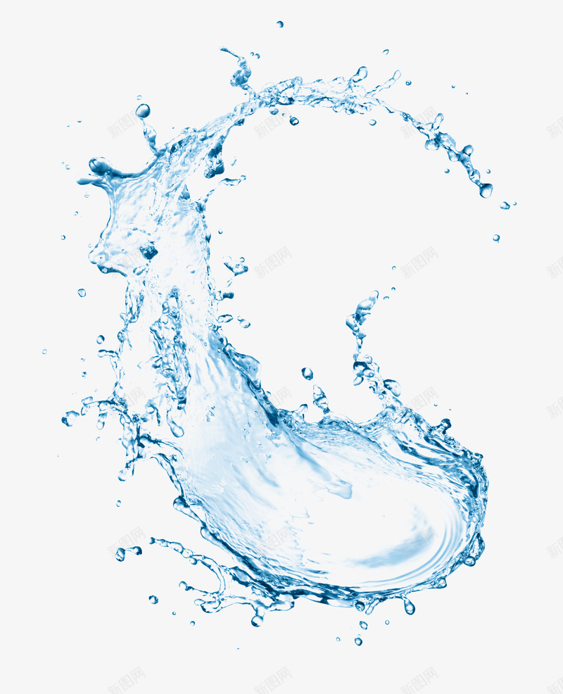 ps水花蓝底装饰图png免抠素材_88icon https://88icon.com 水 水滴 水珠 水花