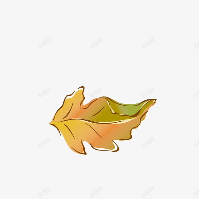 飘落的枯叶png免抠素材_88icon https://88icon.com 卡通 卷叶 彩绘 枯叶 树叶 落叶 飘落的枯叶