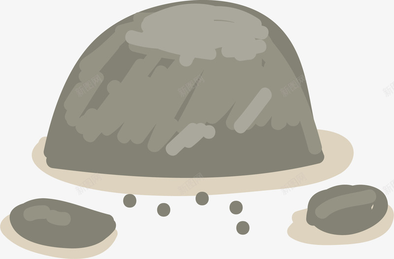 装饰材料png免抠素材_88icon https://88icon.com 卵石 手绘涂鸦 沙滩石头 灰色 石头 石子 鹅卵石
