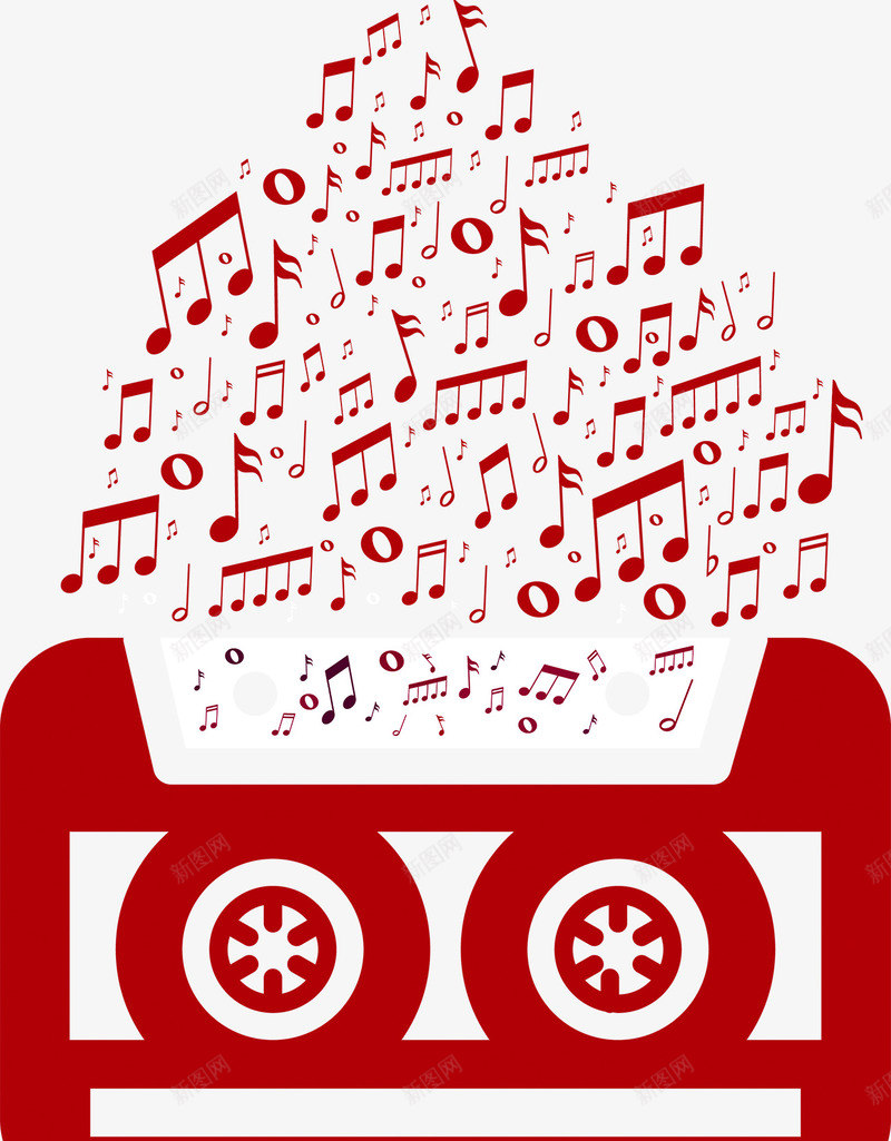磁带矢量图ai免抠素材_88icon https://88icon.com 单放机 声音 磁带 符号 音乐 矢量图