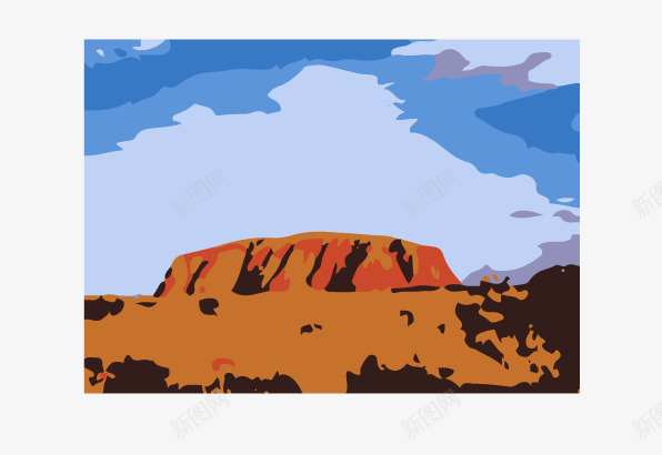 唯美抽象的风景图png免抠素材_88icon https://88icon.com AI PNG PS 抽象的风景图
