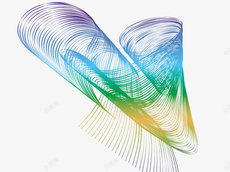 抽象科技线条png免抠素材_88icon https://88icon.com 矢量线条渐变 纤细的线条背景 线条