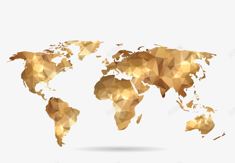 立体金色地图矢量图ai免抠素材_88icon https://88icon.com 地图 抽象 立体 金色 矢量图