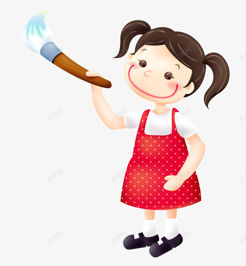 美术卡通小女孩小画家png免抠素材_88icon https://88icon.com 卡通手绘 墙壁绘画 小女孩 小画家 绘画教育 美术卡通