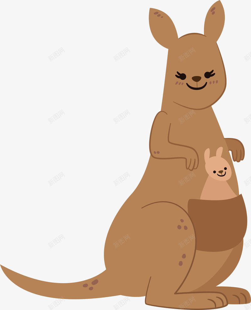 慈祥的袋鼠妈妈矢量图ai免抠素材_88icon https://88icon.com 儿童教育 慈祥袋鼠 矢量png 袋鼠 袋鼠妈妈 袋鼠宝宝 矢量图