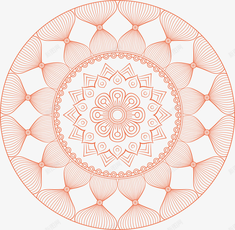 橘色粉色花纹矢量图ai免抠素材_88icon https://88icon.com 佛教花纹 橘色 橘色花纹 矢量png 粉红色 粉色花纹 矢量图