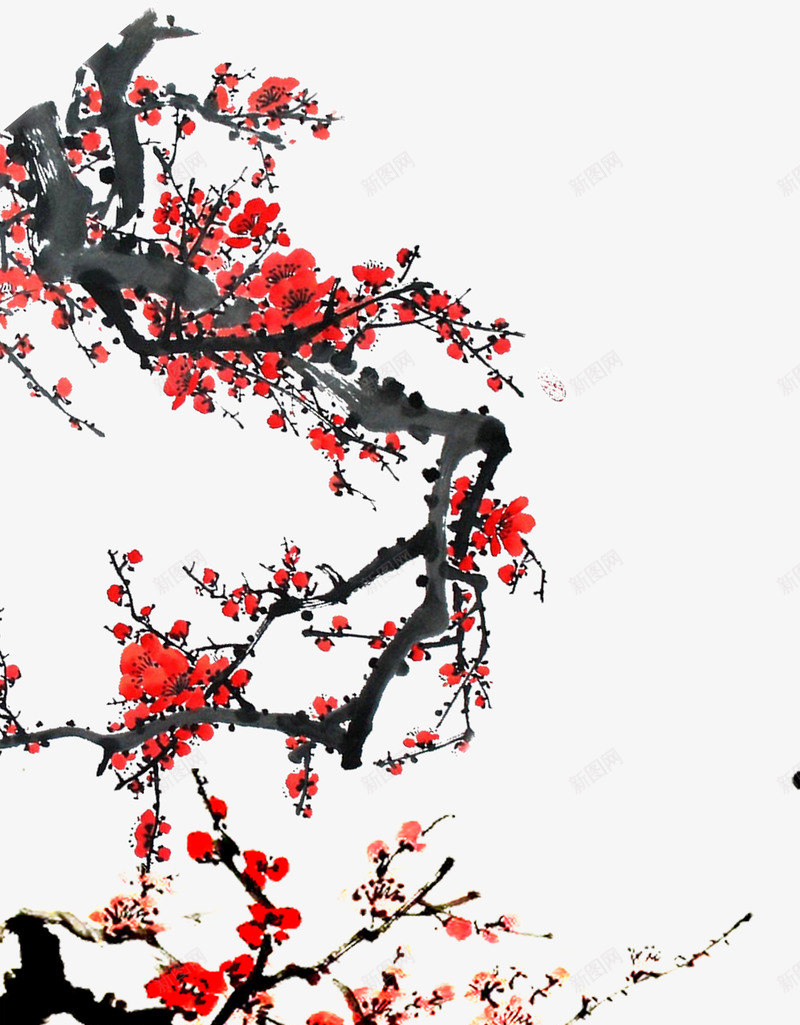 水墨梅花png免抠素材_88icon https://88icon.com 传统 古风 梅 梅花 腊梅